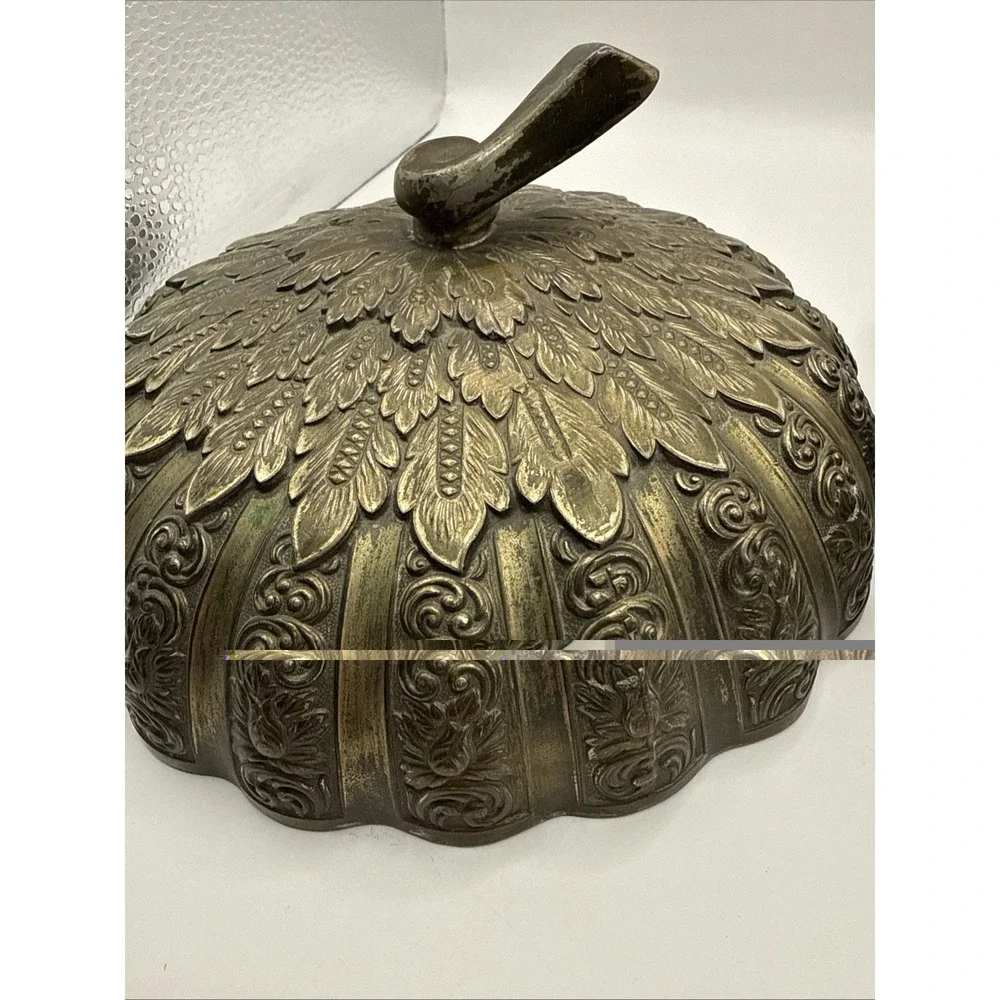 AUTUMN PUMPKIN TRINKET BOX CANDY DISH HIGHLANDS SILVER PLATE NON TARNISH VINTAGE